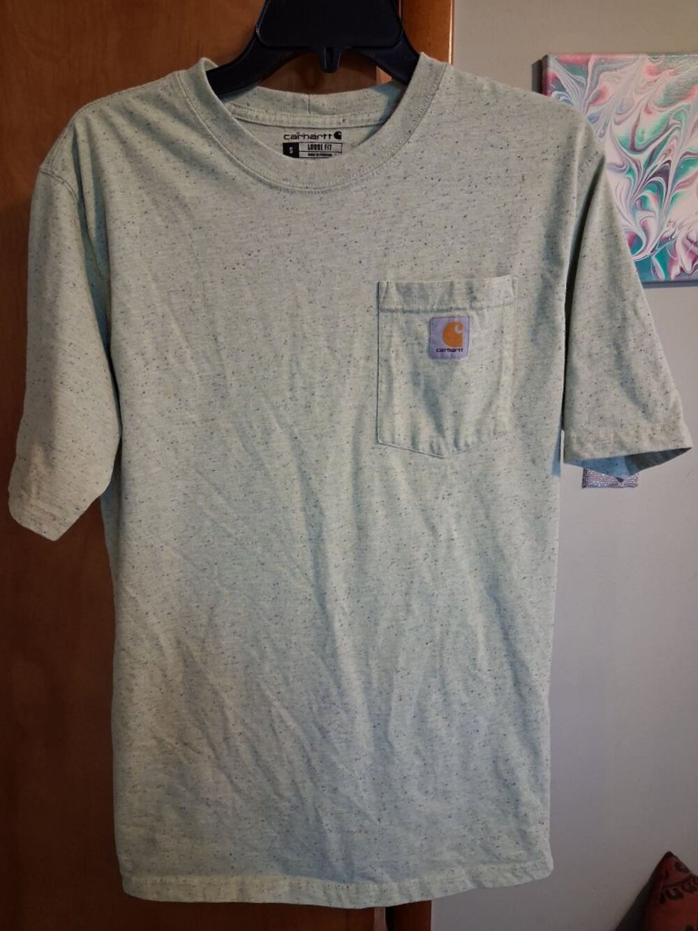 Carhartt Men's Shirt Size Small Speckled Green